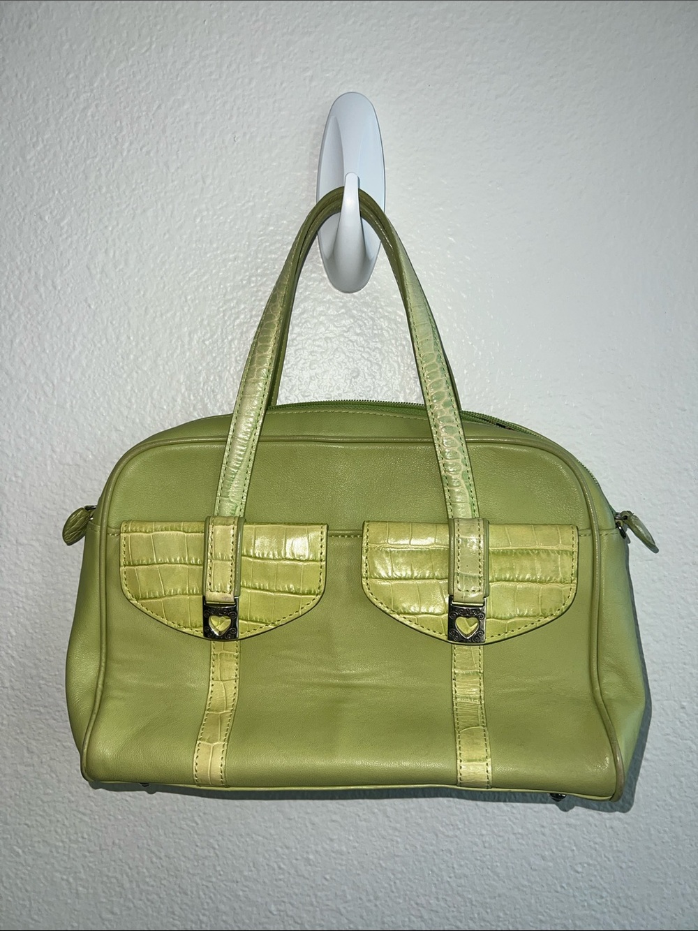 Brighton Women’s Olive Green Leather Satchel Handbag